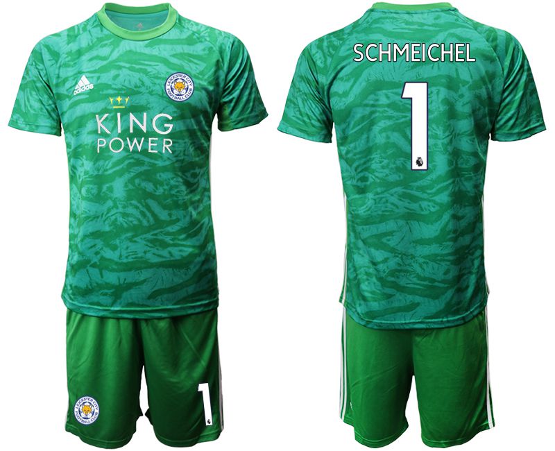Men 2019-2020 club Leicester City green goalkeeper #1 Soccer Jerseys->->Soccer Club Jersey